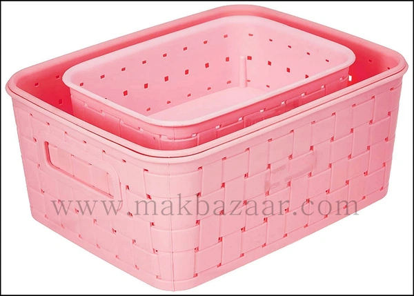 Multipurpose Smart Shelf Basket Storage Basket (Set 3 Pc)